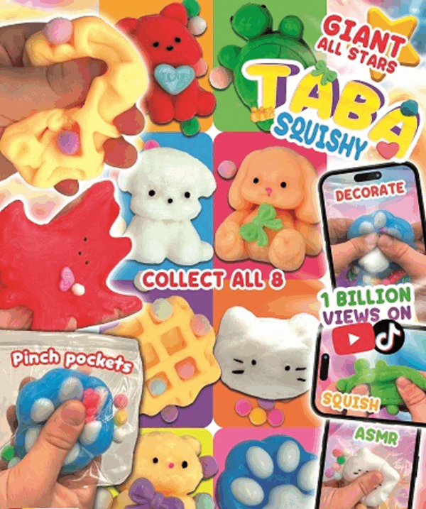LOT 100 CAPSULES TABA SQUISHY 50mm
