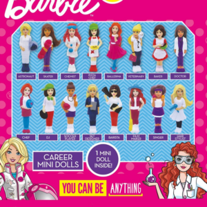 LOT 100 CAPSULES BARBIE CAREERS 50mm