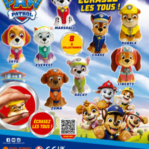 Figurines Squishy en capsules "Pat Patrouille Squishy Pups" 65mm