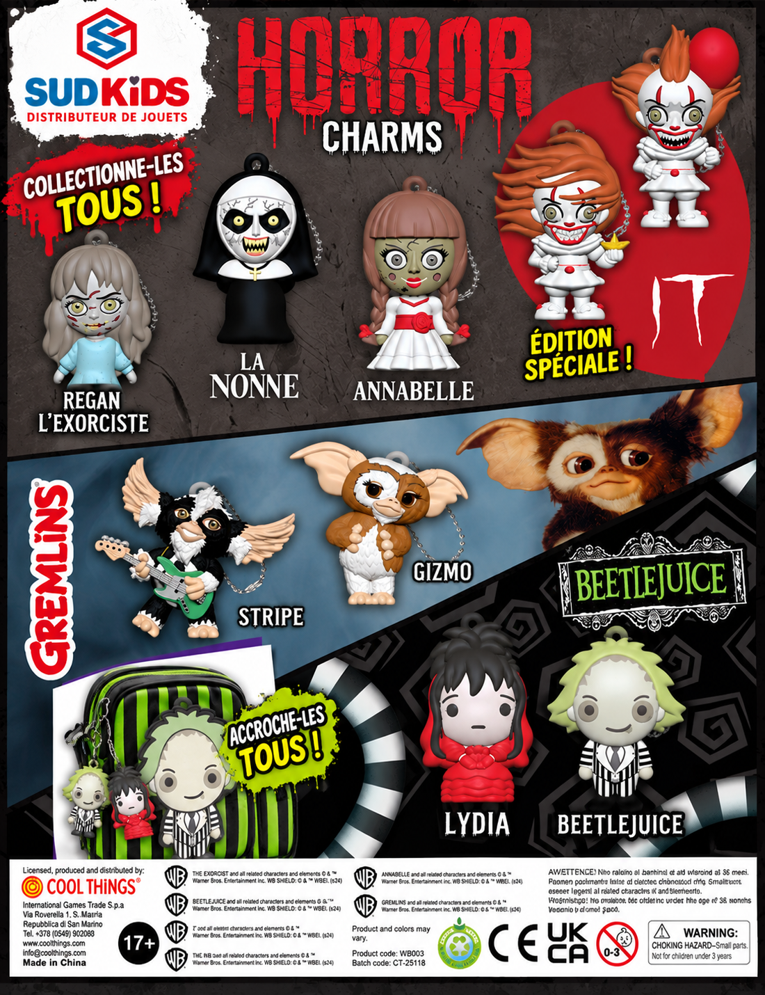 Capsules jouets 65mm " Horror Charms"