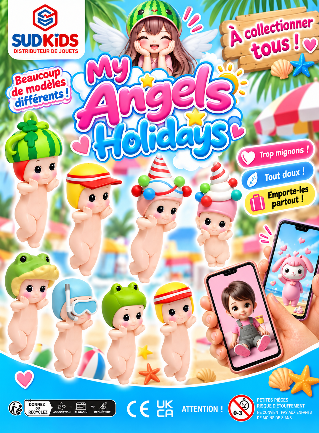 Capsules jouets 65mm - "My Angels Holydays"