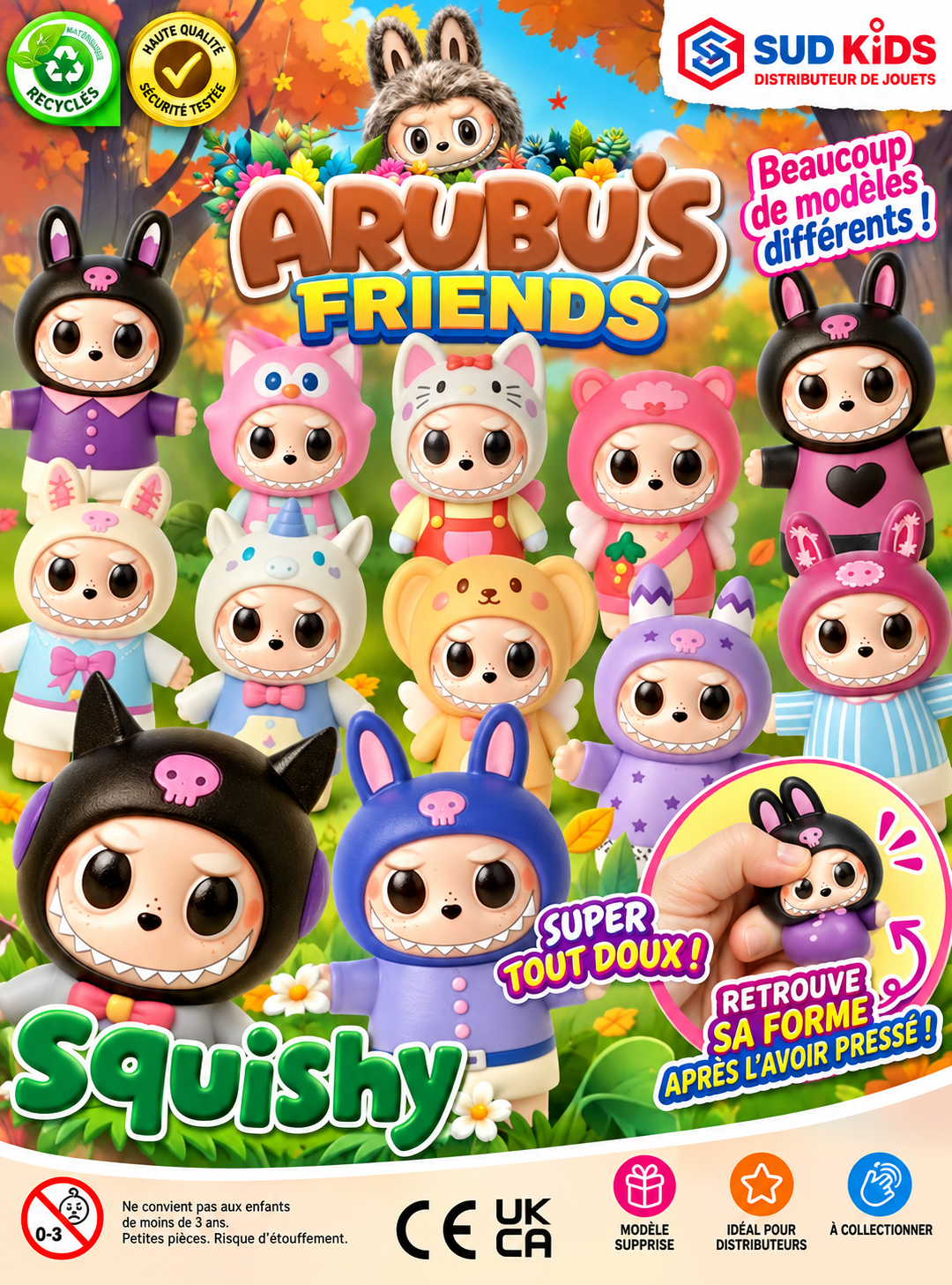 Capsules jouets 65mm - "Abubu's Friends"