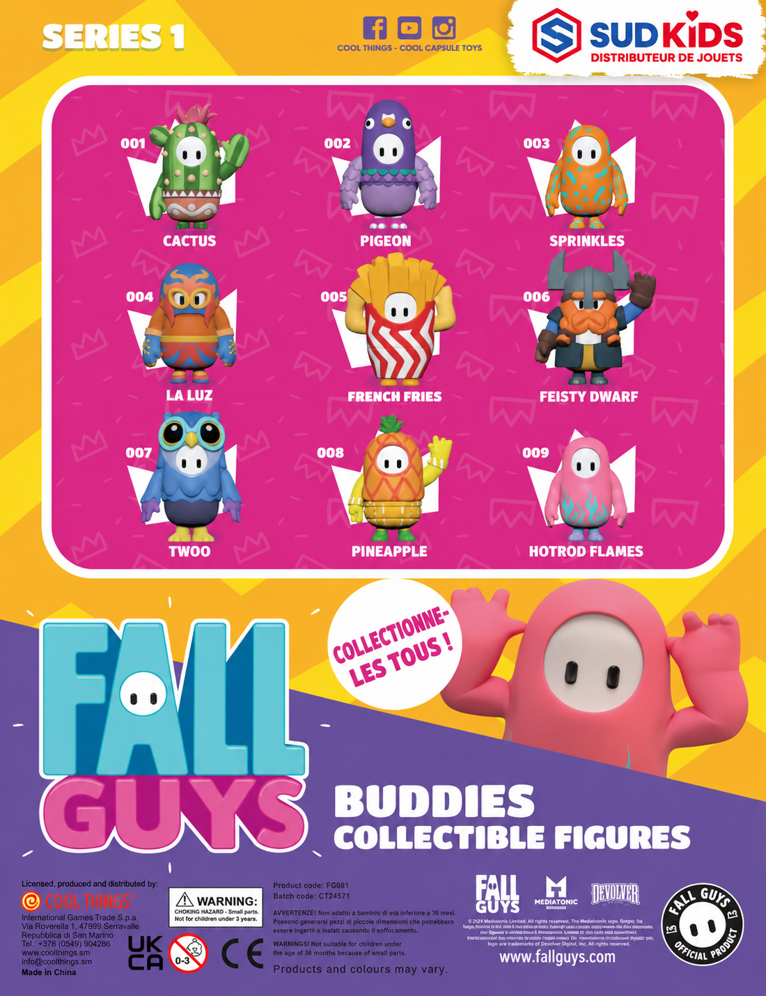 Capsules jouets 65mm "FALL GUYS"