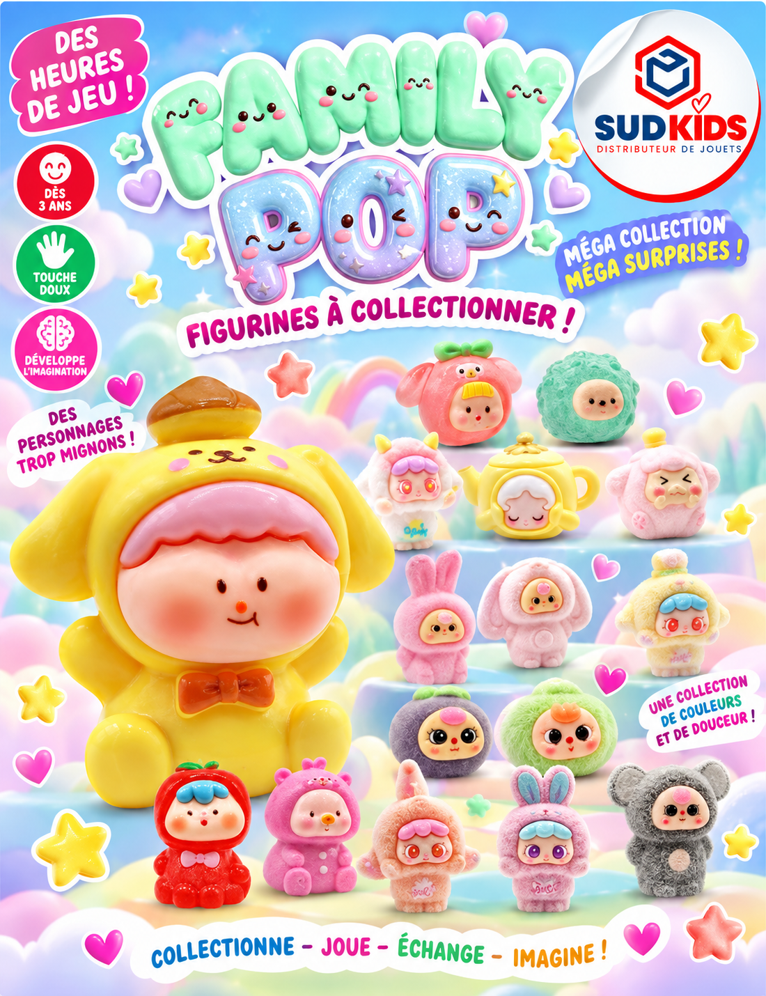 Capsules jouets 65mm - "Family Pop"