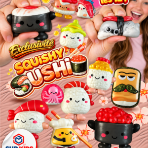 Capsules jouets 55mm - "SQUISHY SUSHI"
